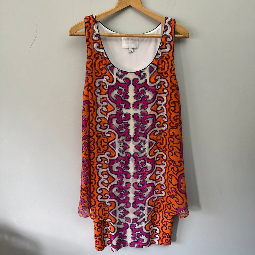 Analili Dress Medium Colorful Shift Flowy Bohemian Beach Summer Resort Chic